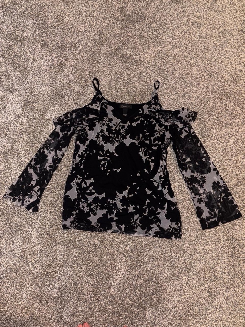 Y2K long sleeve top with a grunge whimsygoth design